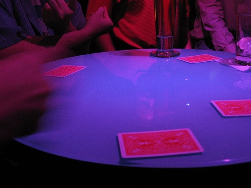 Be careful playing poker with someone whose hands are so fast they leave trails