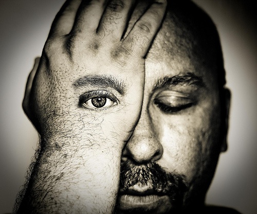 photo image of eye on hand, photoshopped